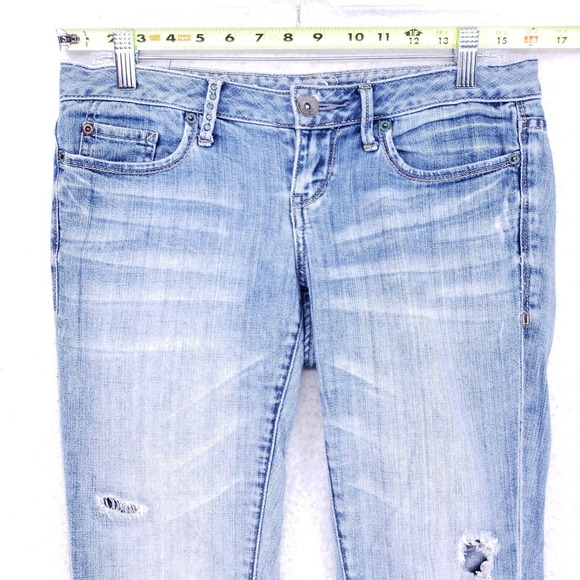 Converse The Skinny Vintage Distressed Jeans Women Size 6 Low Rise Denim Pants - Picture 2 of 11